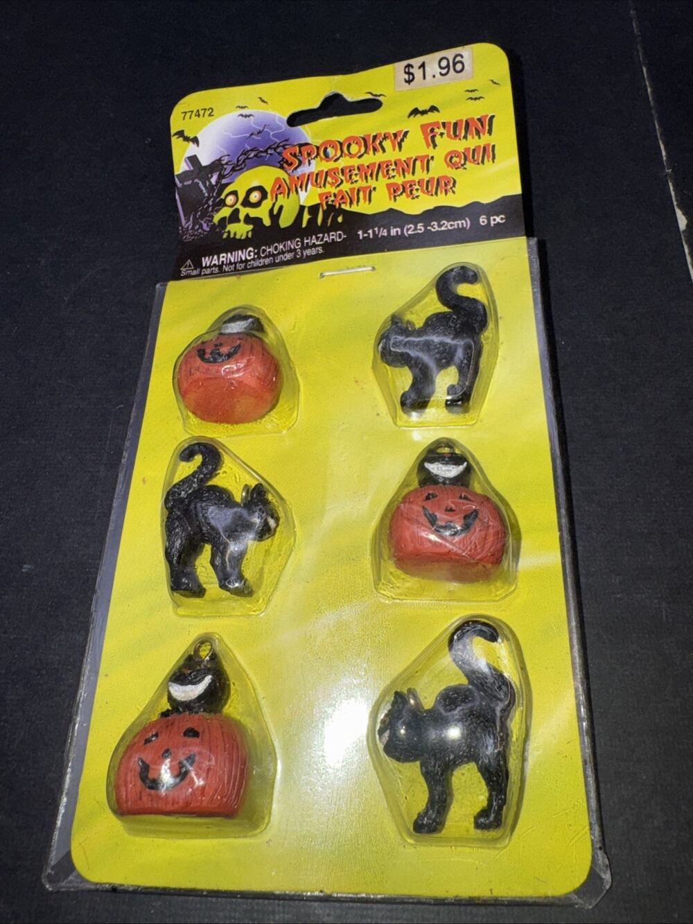 Fibre Craft 77472 Spooky Halloween Charms (6 Total) Jack-O-Lantern Cats